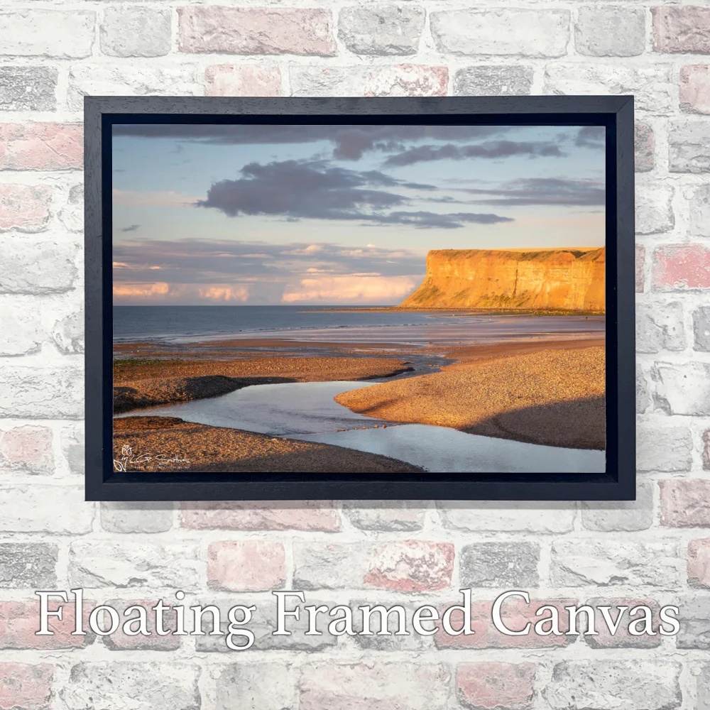 Huntcliff From Saltburn Beach 3 Huntcliff From Saltburn Beach - Landscape-Float-Frame-Canvas