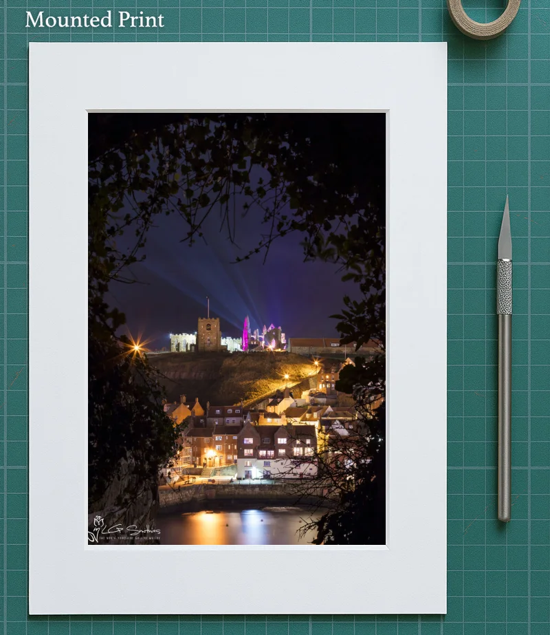 Illuminated Abbey And The 199 Steps Through The Tunnel 6 Illuminated Abbey And The 199 Steps Through The Tunnel - Mounted-Print-Portrait