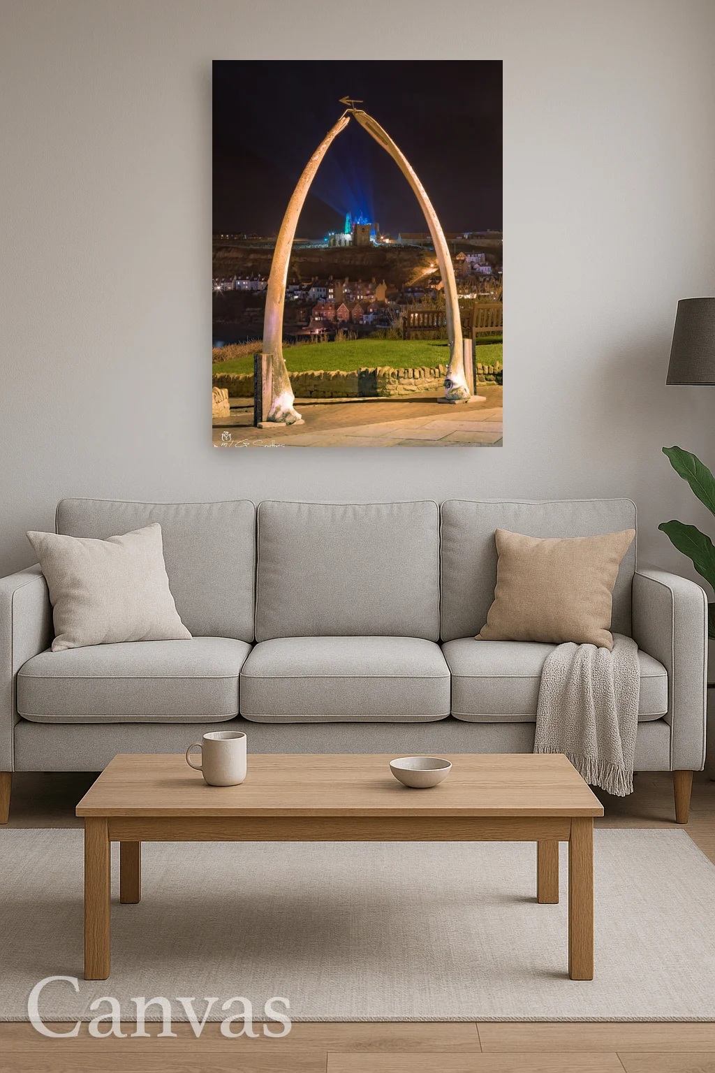 Illuminated Abbey Through The Whalebones 8 Illuminated Abbey Through The Whalebones - Wall-art-for-living-room-portrait