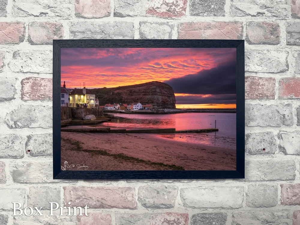 Incredible Sunset From Staithes Beach 4 Incredible Sunset From Staithes Beach - Landscape-Box-Print