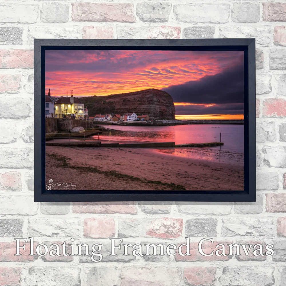Incredible Sunset From Staithes Beach 3 Incredible Sunset From Staithes Beach - Landscape-Float-Frame-Canvas