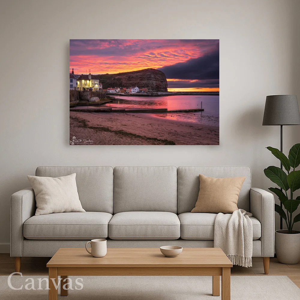 Incredible Sunset From Staithes Beach 8 Incredible Sunset From Staithes Beach - Wall-art-for-living-room-landscape