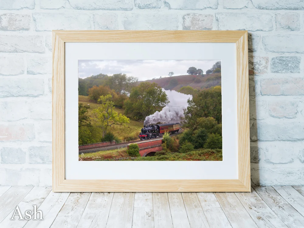 Ivatt 2MT At Darnholm NYMR 7 Ivatt 2MT At Darnholm NYMR - Ash-Landscape-Frame