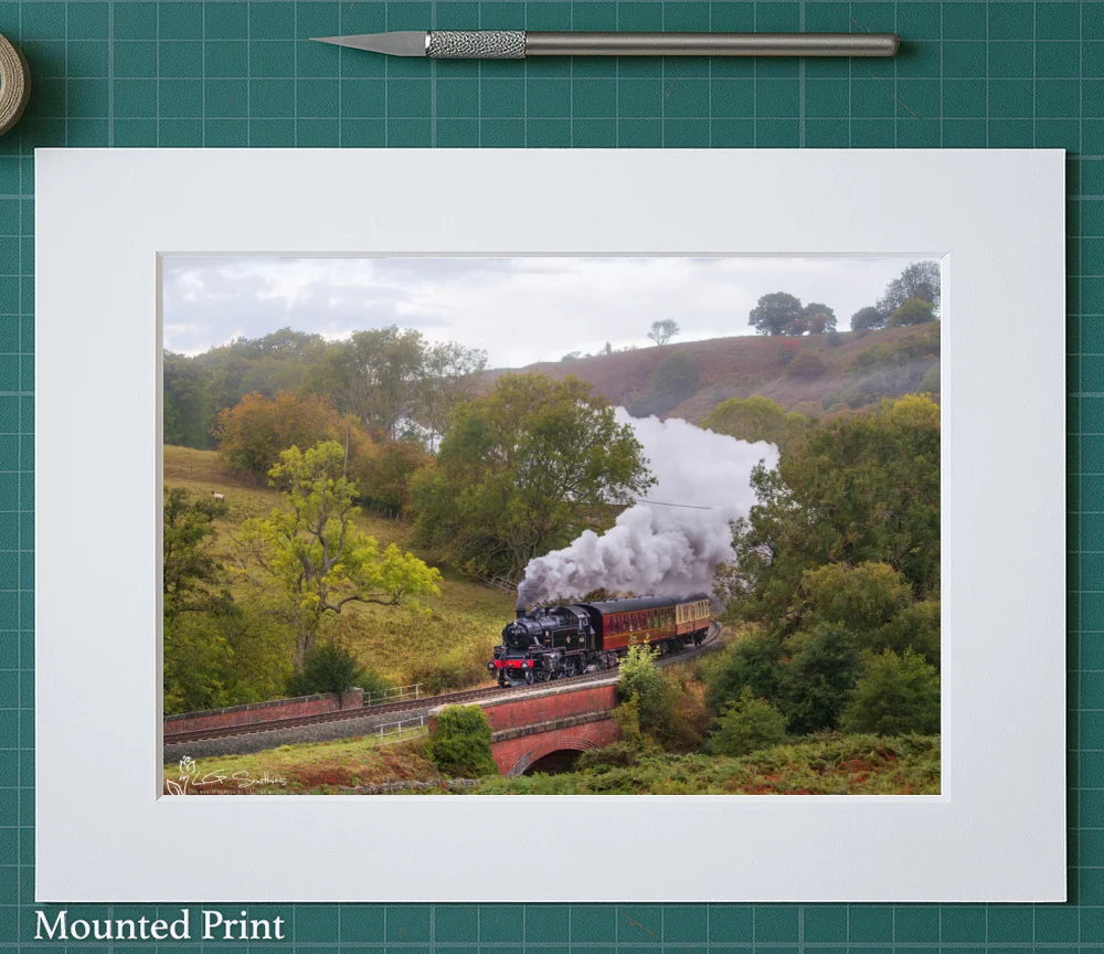 Ivatt 2MT At Darnholm NYMR 2 Ivatt 2MT At Darnholm NYMR - Landscape-Mounted-Print
