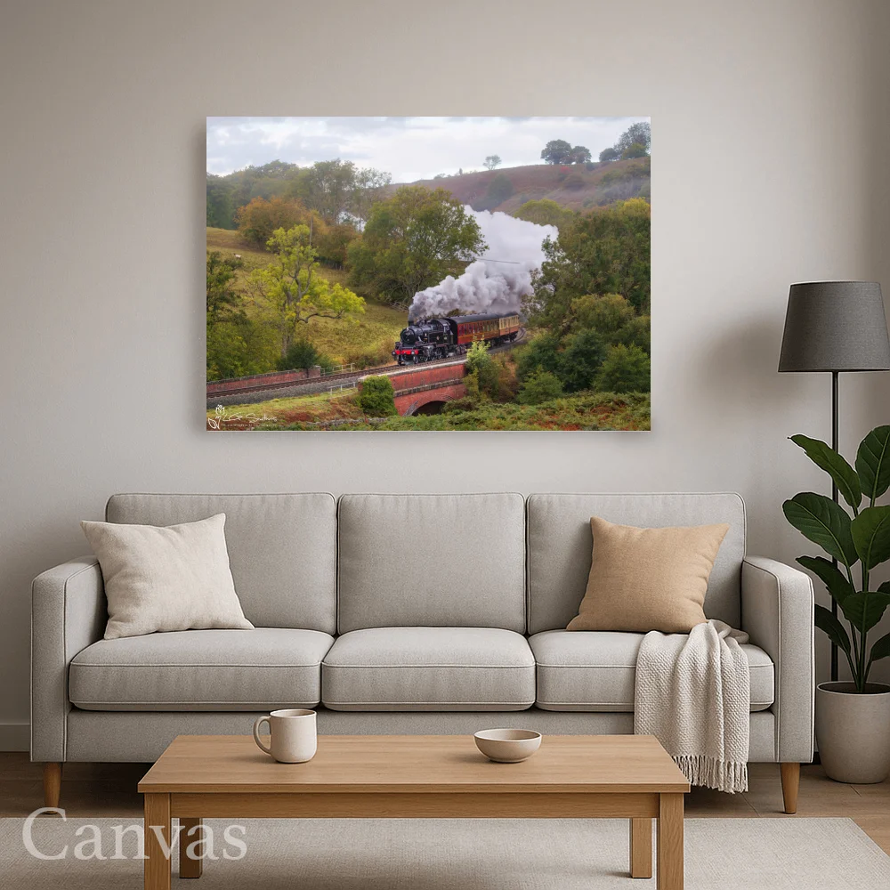 Ivatt 2MT At Darnholm NYMR 8 Ivatt 2MT At Darnholm NYMR - Wall-art-for-living-room-landscape