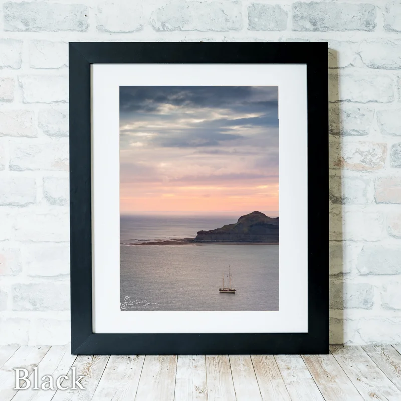 Kettleness Point From Runswick Bay 4 Kettleness Point From Runswick Bay - Black-Portrait-Frame