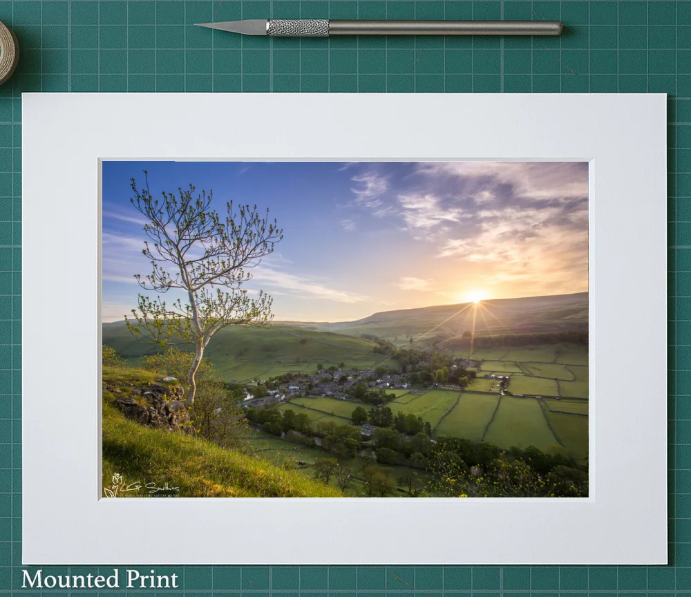 Kettlewell Sunrise 2 Kettlewell Sunrise - Landscape-Mounted-Print