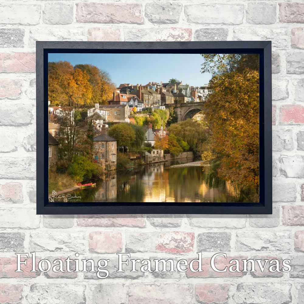 Knaresborough Autumn 3 Knaresborough Autumn - Landscape-Float-Frame-Canvas