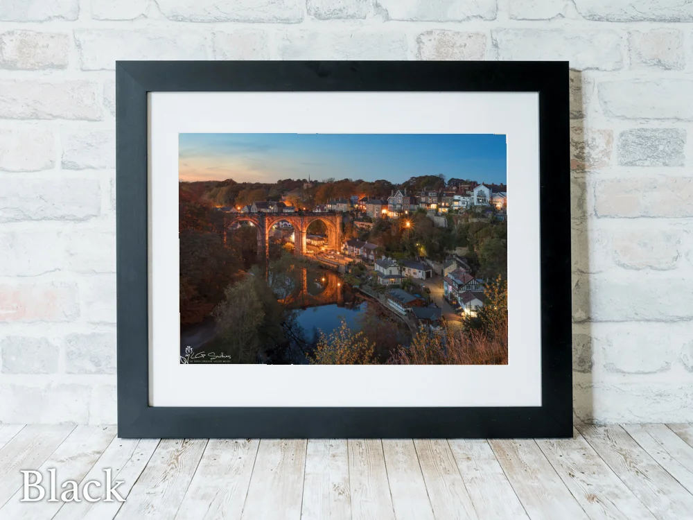Knaresborough Viaduct From The Castle 6 Knaresborough Viaduct From The Castle - Black-Landscape-Frame