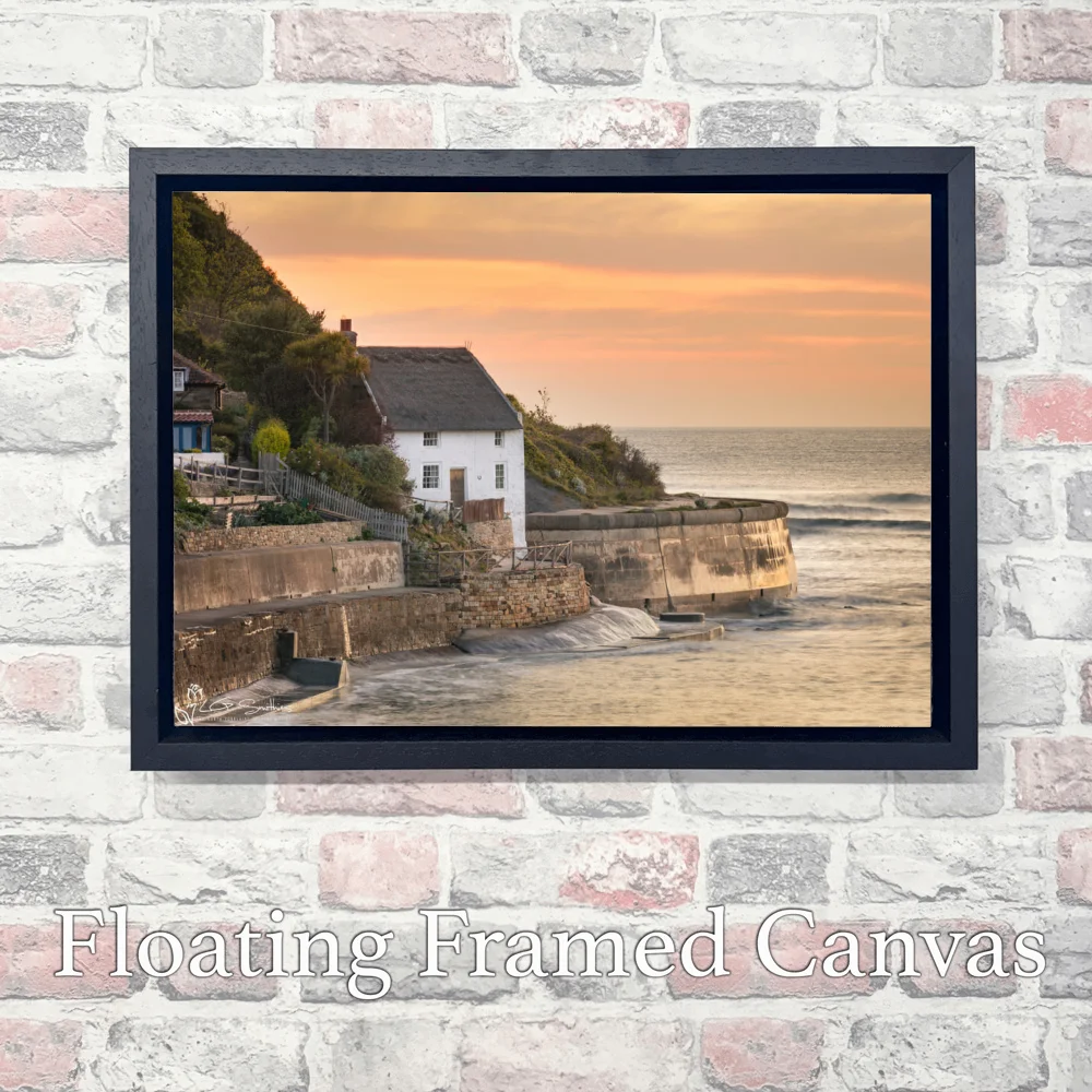 Lady Palmer's Cottage Runswick Bay 3 Lady Palmer's Cottage Runswick Bay - Landscape-Float-Frame-Canvas