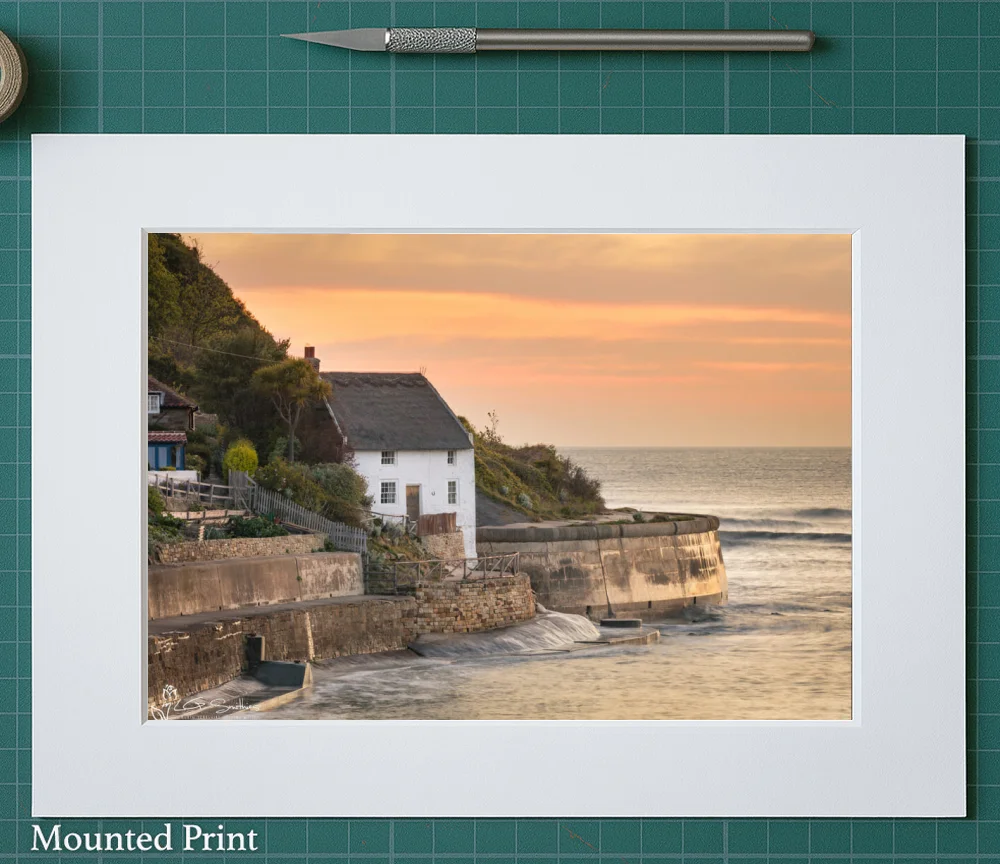 Lady Palmer's Cottage Runswick Bay 2 Lady Palmer's Cottage Runswick Bay - Landscape-Mounted-Print