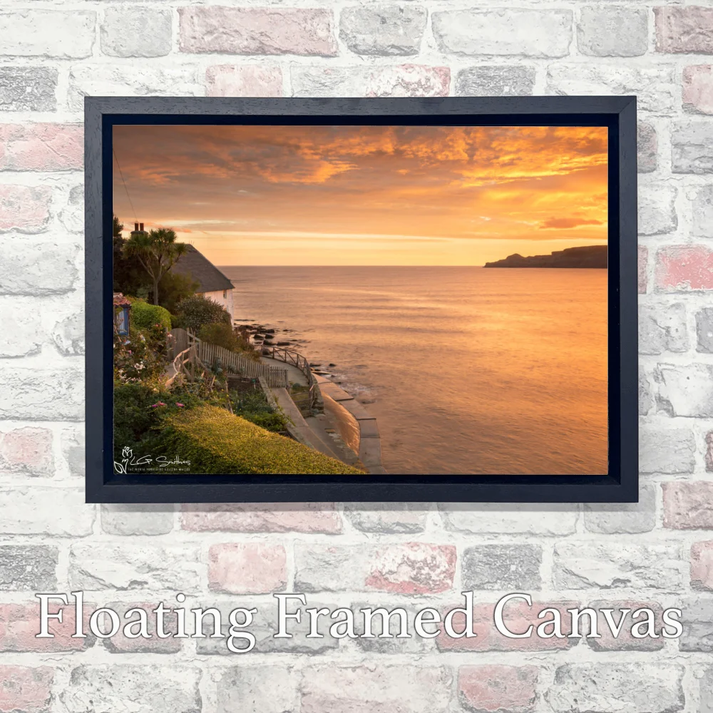 Lady Palmer's Runswick Bay Sunrise 3 Lady Palmer's Runswick Bay Sunrise - Landscape-Float-Frame-Canvas