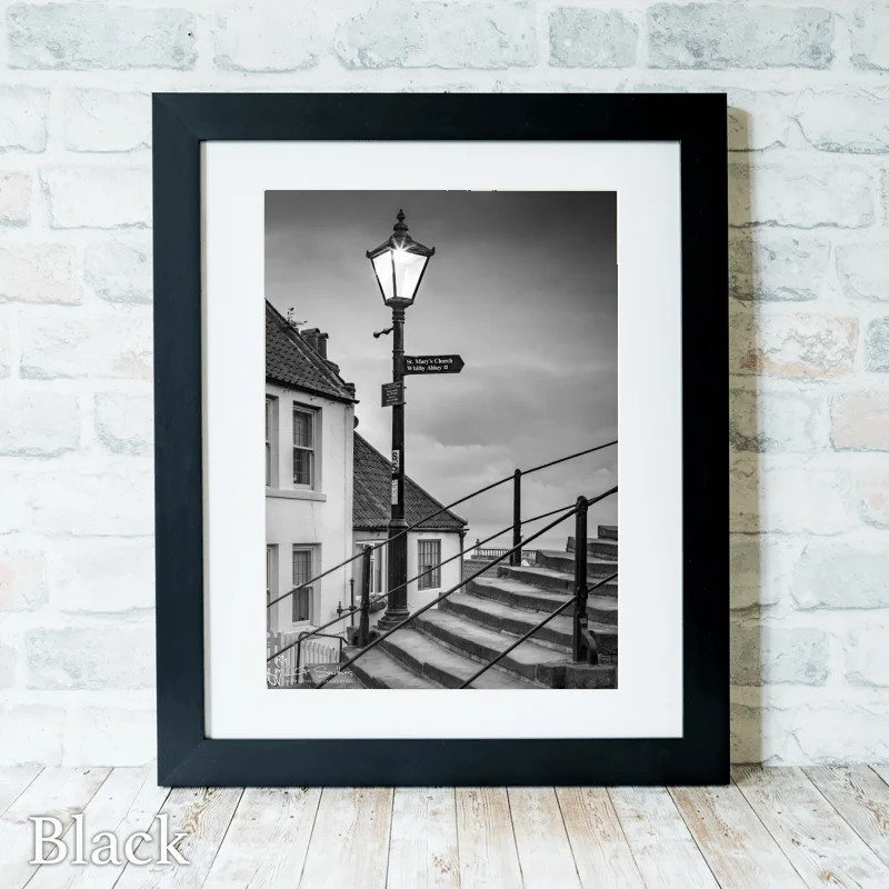 Lamp On The 199 Steps Black And White 4 Lamp On The 199 Steps Black And White - Black-Portrait-Frame