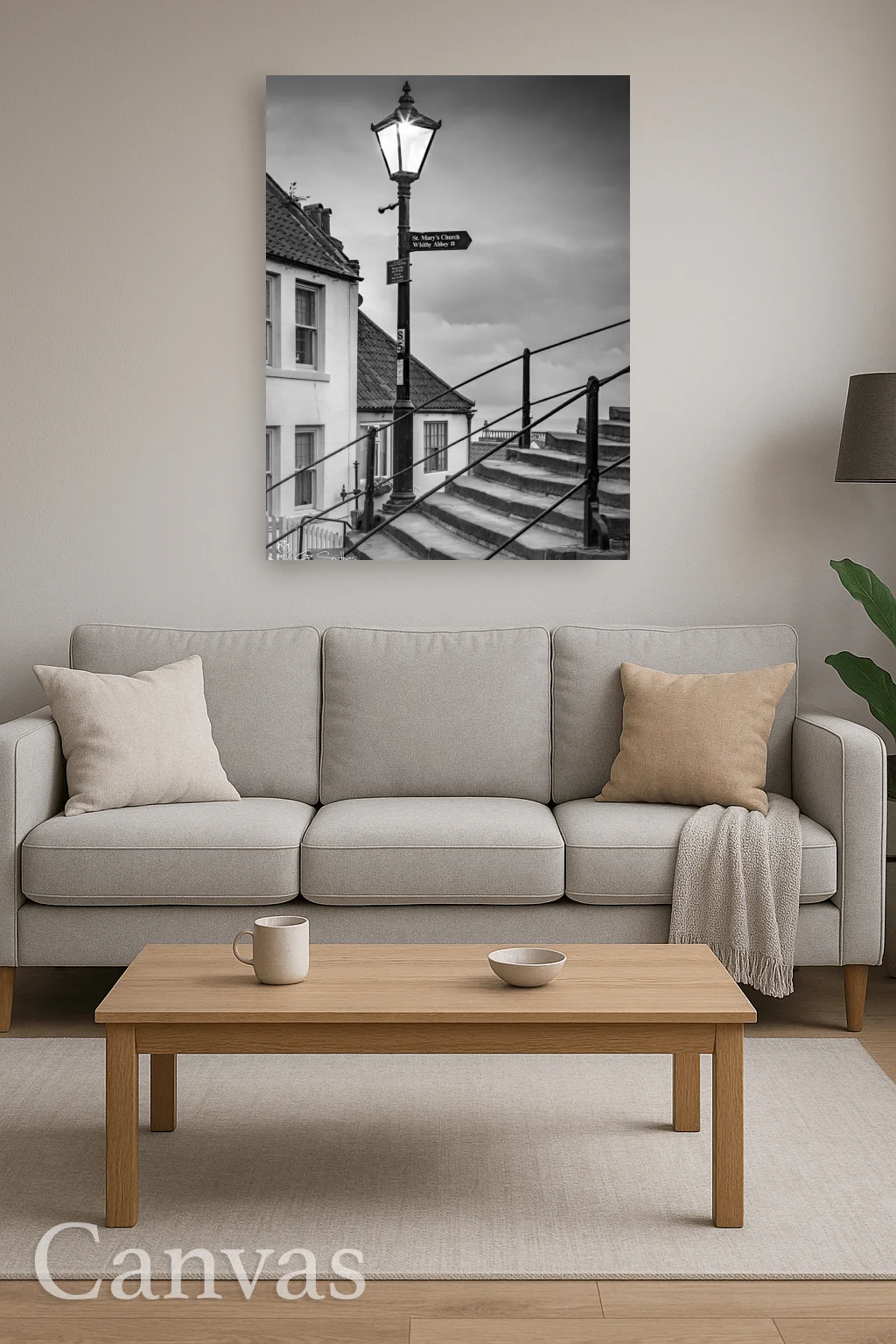Lamp On The 199 Steps Black And White 9 Lamp On The 199 Steps Black And White - Wall-art-for-living-room-portrait