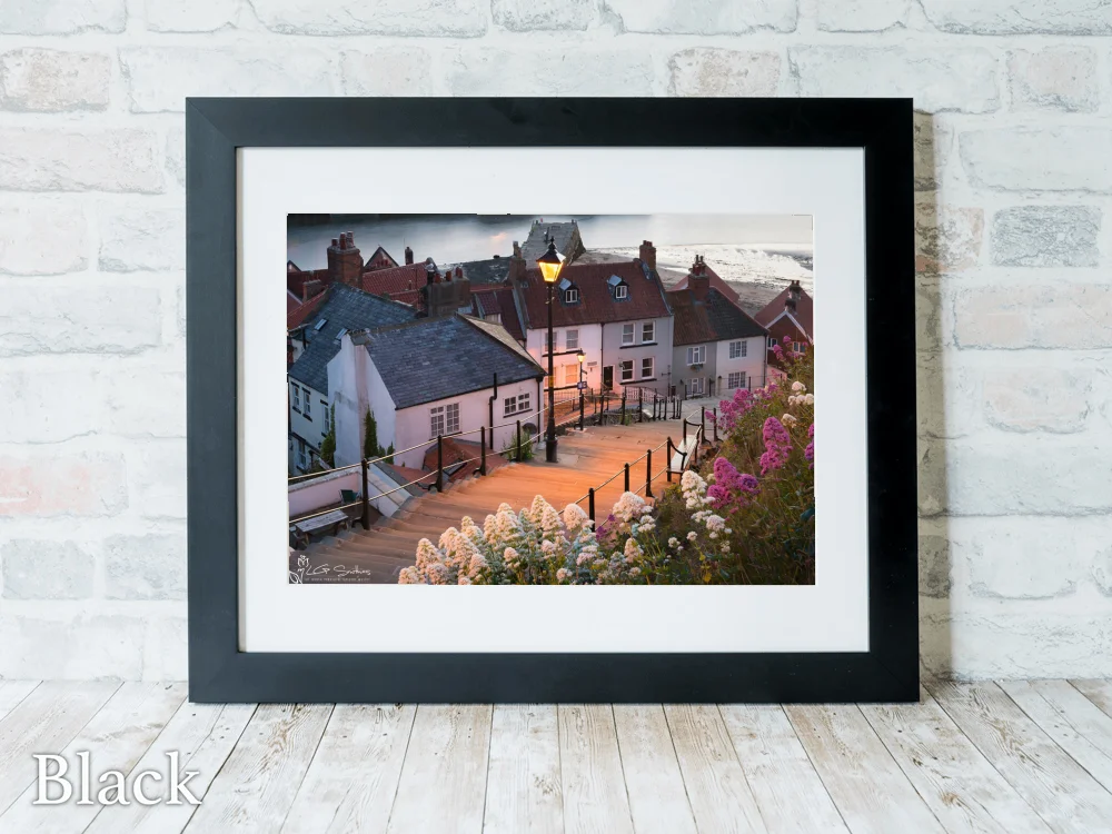 Lamp On The 199 Steps Landscape 6 Lamp On The 199 Steps Landscape - Black-Landscape-Frame
