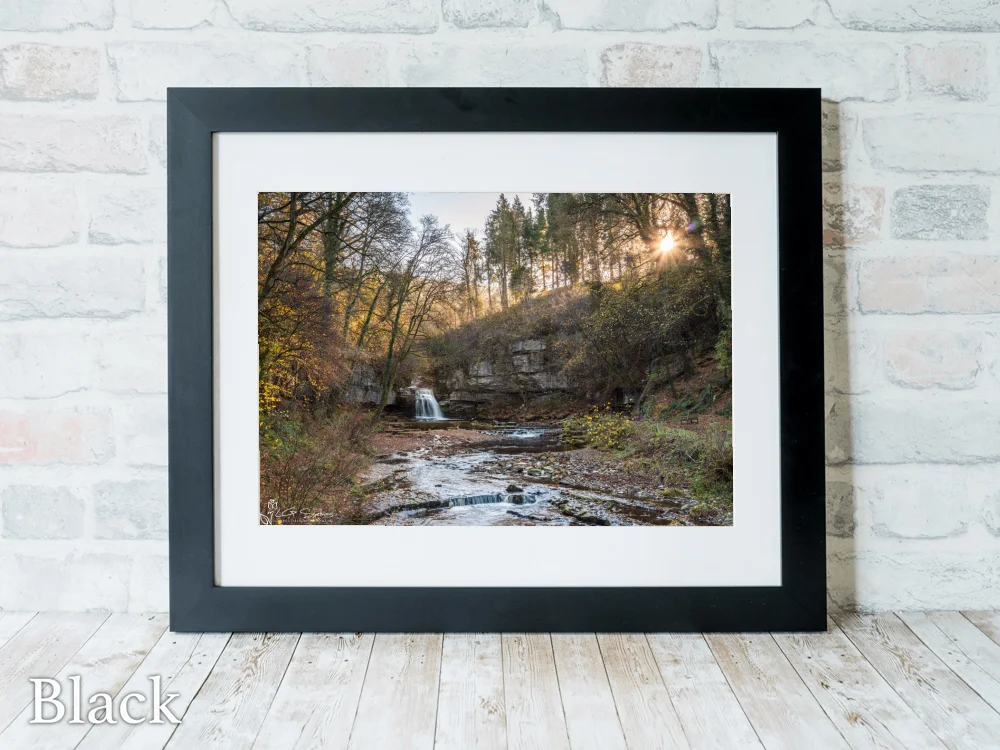 Late Autumn At West Burton Falls 6 Late Autumn At West Burton Falls - Black-Landscape-Frame