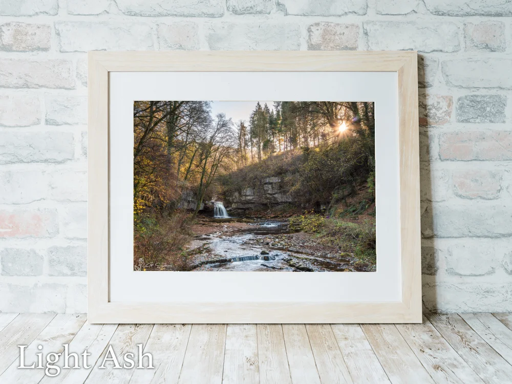 Late Autumn At West Burton Falls 5 Late Autumn At West Burton Falls - Light-Ash-Landscape-Frame