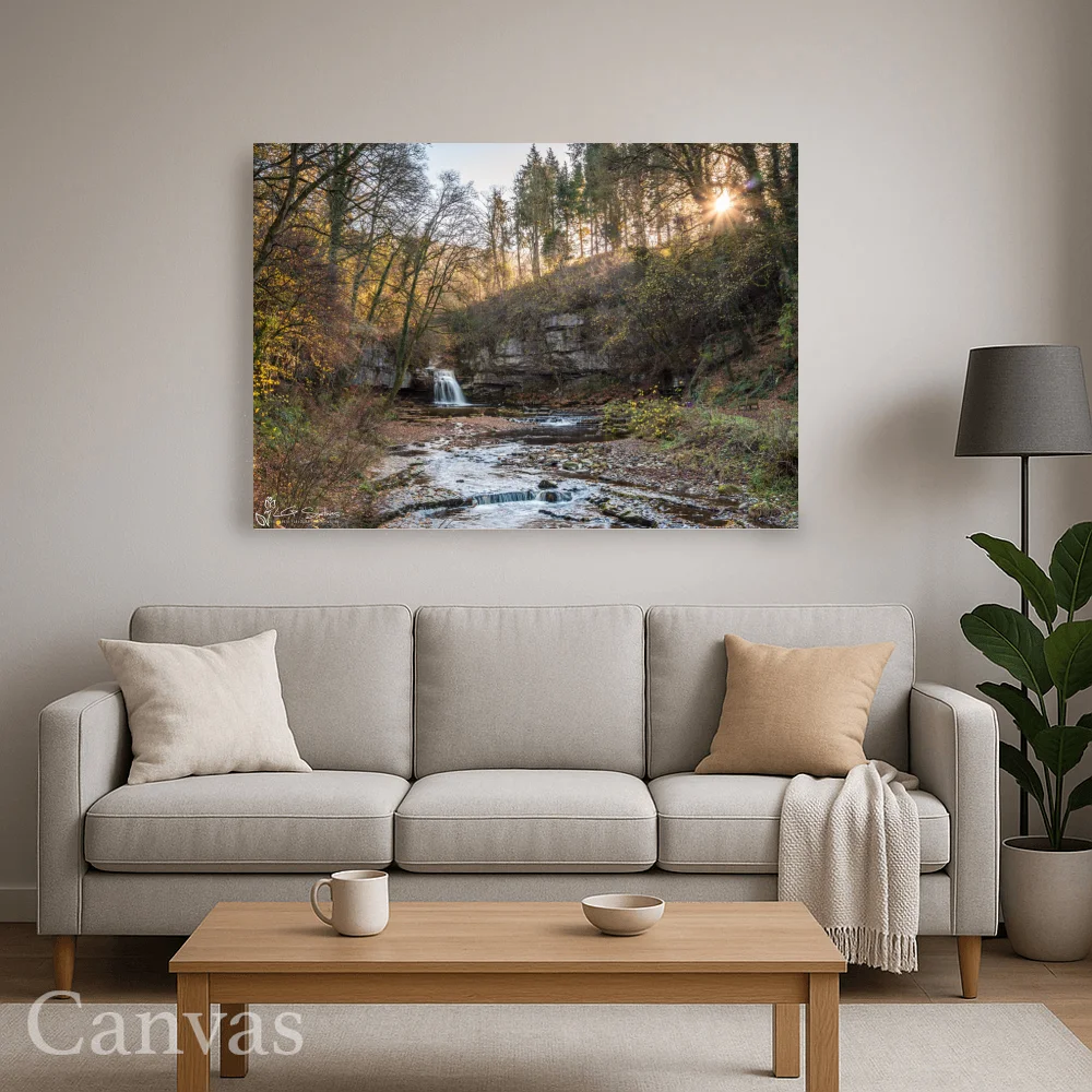 Late Autumn At West Burton Falls 8 Late Autumn At West Burton Falls - Wall-art-for-living-room-landscape