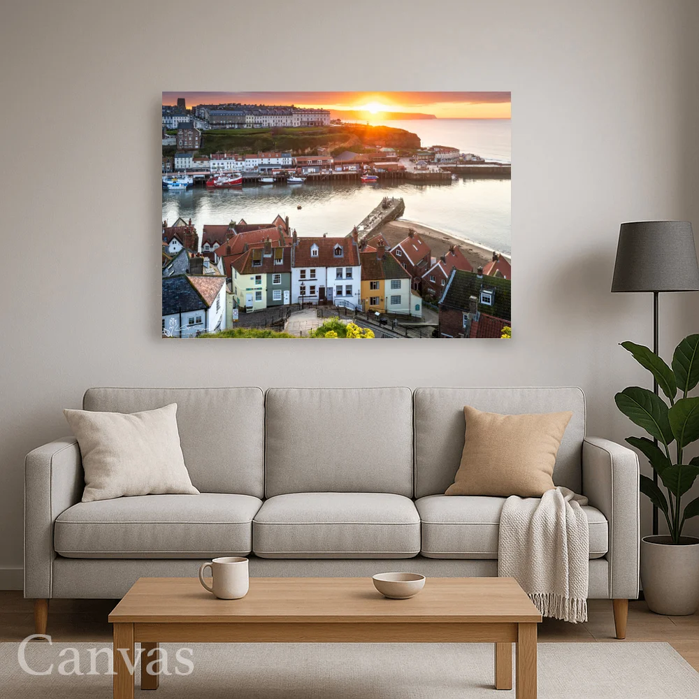 Lovely Evening At Whitby 8 Lovely Evening At Whitby - Wall-art-for-living-room-landscape