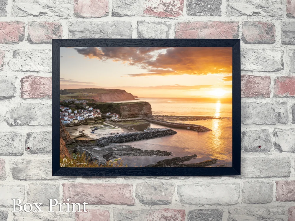 Low Tide And Summer Sunset At Staithes 4 Low Tide And Summer Sunset At Staithes - Landscape-Box-Print