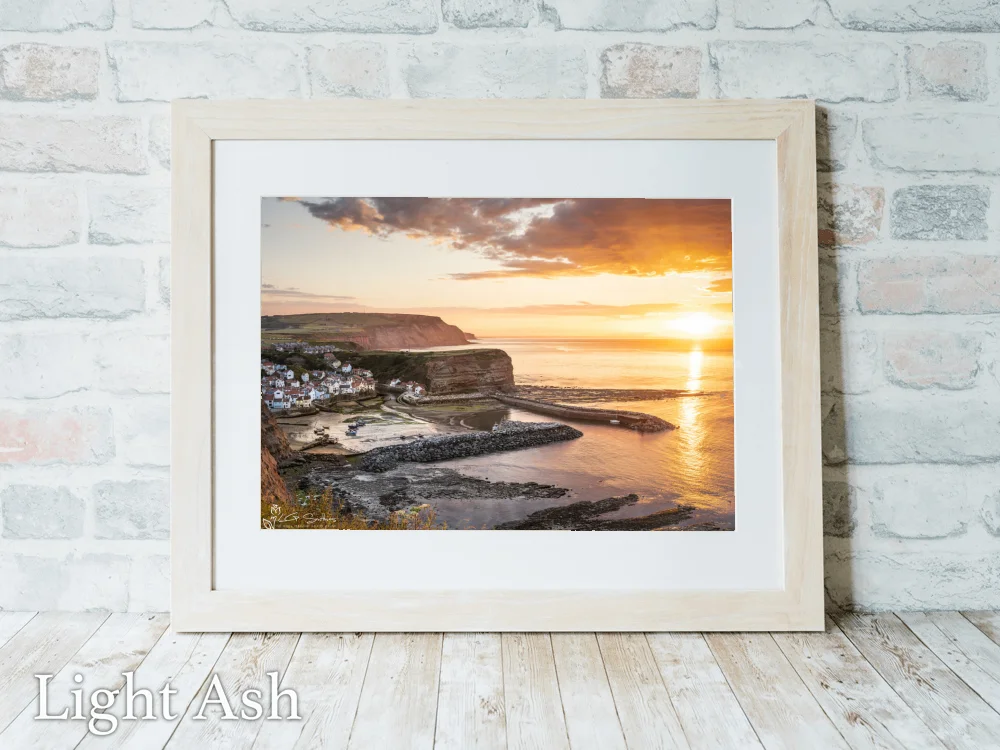 Low Tide And Summer Sunset At Staithes 5 Low Tide And Summer Sunset At Staithes - Light-Ash-Landscape-Frame