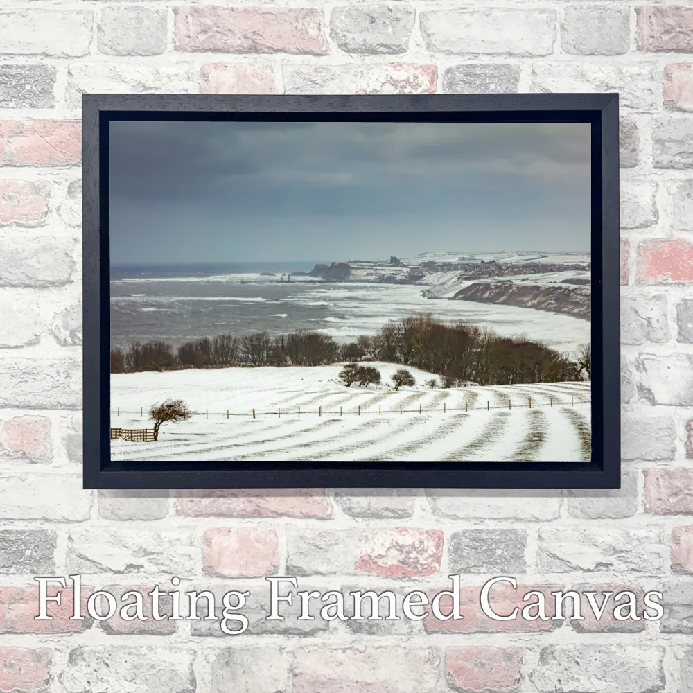 Lythe And Whitby In The Snow 3 Lythe And Whitby In The Snow - Landscape-Float-Frame-Canvas