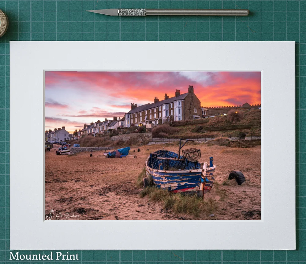 Marske Sunset 2 Marske Sunset - Landscape-Mounted-Print