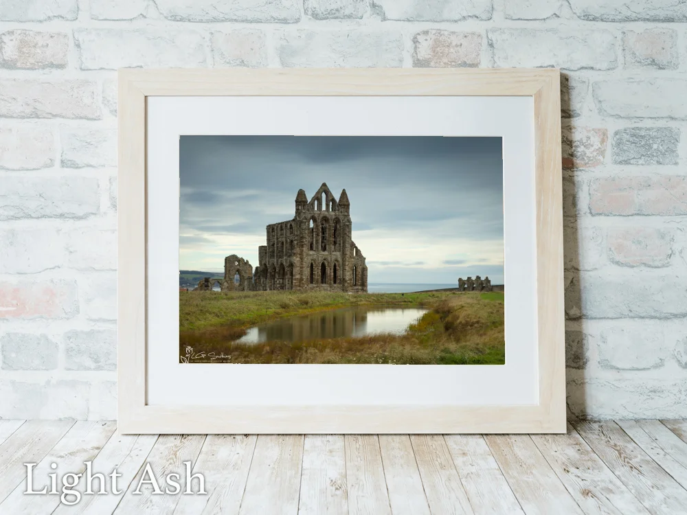 Moody Whitby Abbey 5 Moody Whitby Abbey - Light-Ash-Landscape-Frame