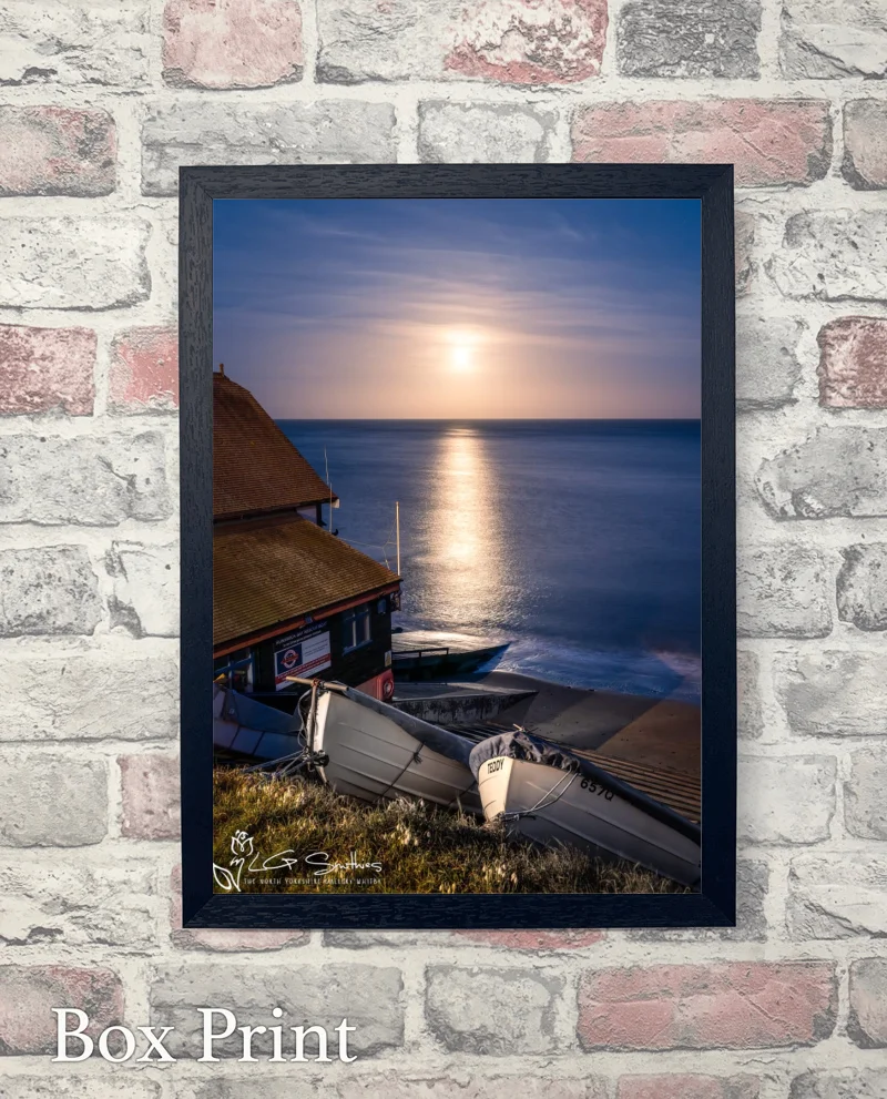 Moonlit Runswick Bay 6 Moonlit Runswick Bay - Box-Print-Portrait