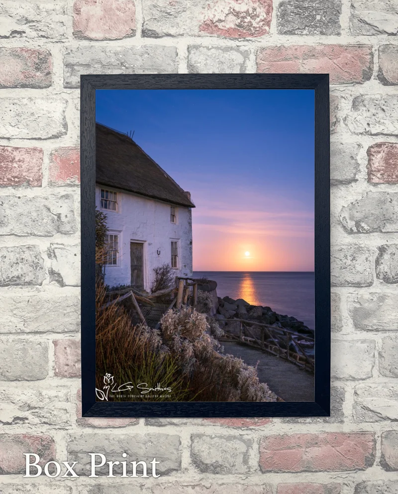 Moonrise At The Thatched Cottage Runswick Bay 6 Moonrise At The Thatched Cottage Runswick Bay - Box-Print-Portrait