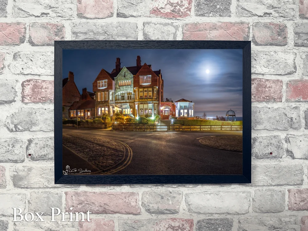 Moonrise At The Victoria Hotel RHB 4 Moonrise At The Victoria Hotel RHB - Landscape-Box-Print