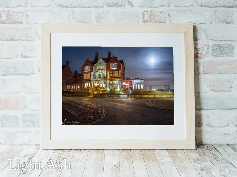 Moonrise At The Victoria Hotel RHB 5 Moonrise At The Victoria Hotel RHB - Light-Ash-Landscape-Frame