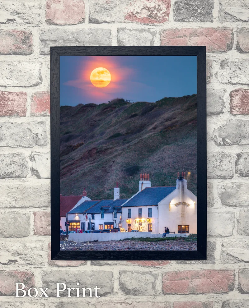 Moonrise Over The Ship Saltburn 6 Moonrise Over The Ship Saltburn - Box-Print-Portrait