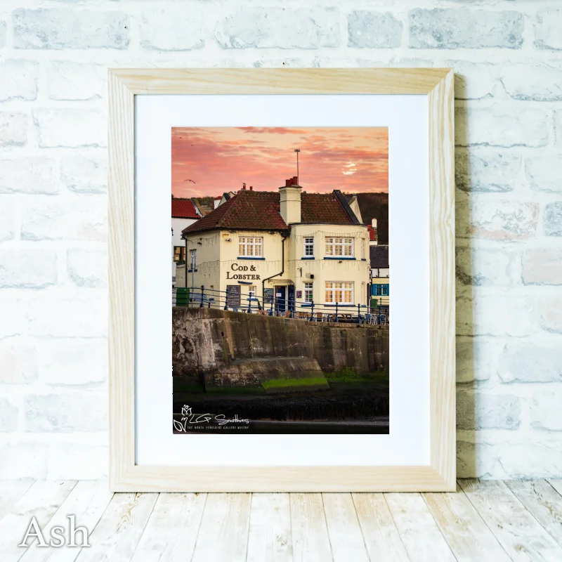 Moonset Over The Cod Staithes 4 Moonset Over The Cod Staithes - Ash-Portrait-Frame