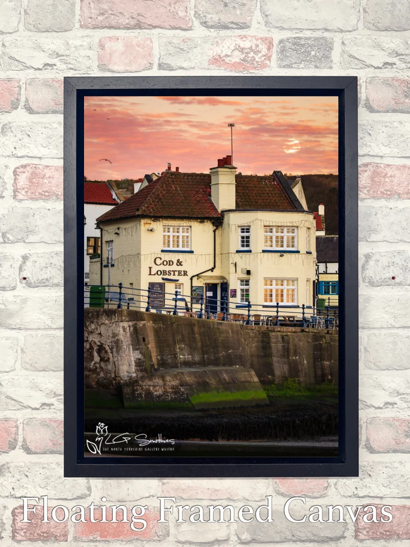 Moonset Over The Cod Staithes 7 Moonset Over The Cod Staithes - Float-Frame-Canvas-Portrait