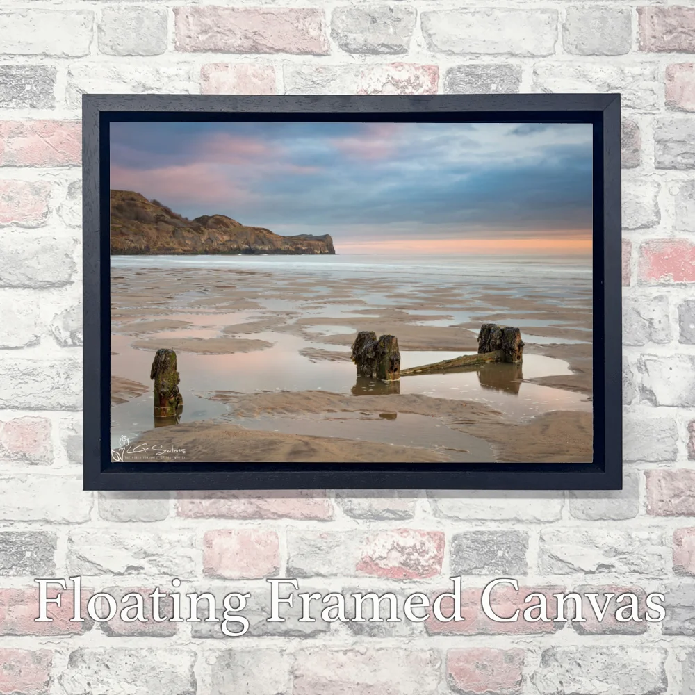 Morning At Sandsend Beach 3 Morning At Sandsend Beach - Landscape-Float-Frame-Canvas