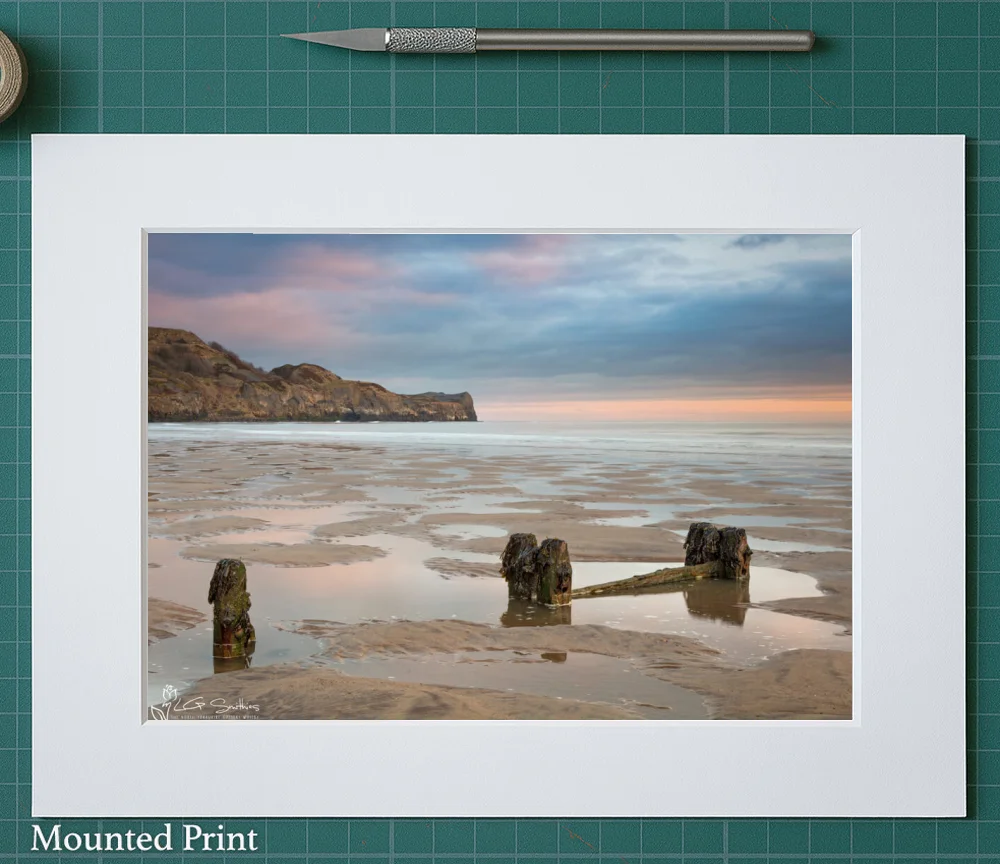 Morning At Sandsend Beach 2 Morning At Sandsend Beach - Landscape-Mounted-Print