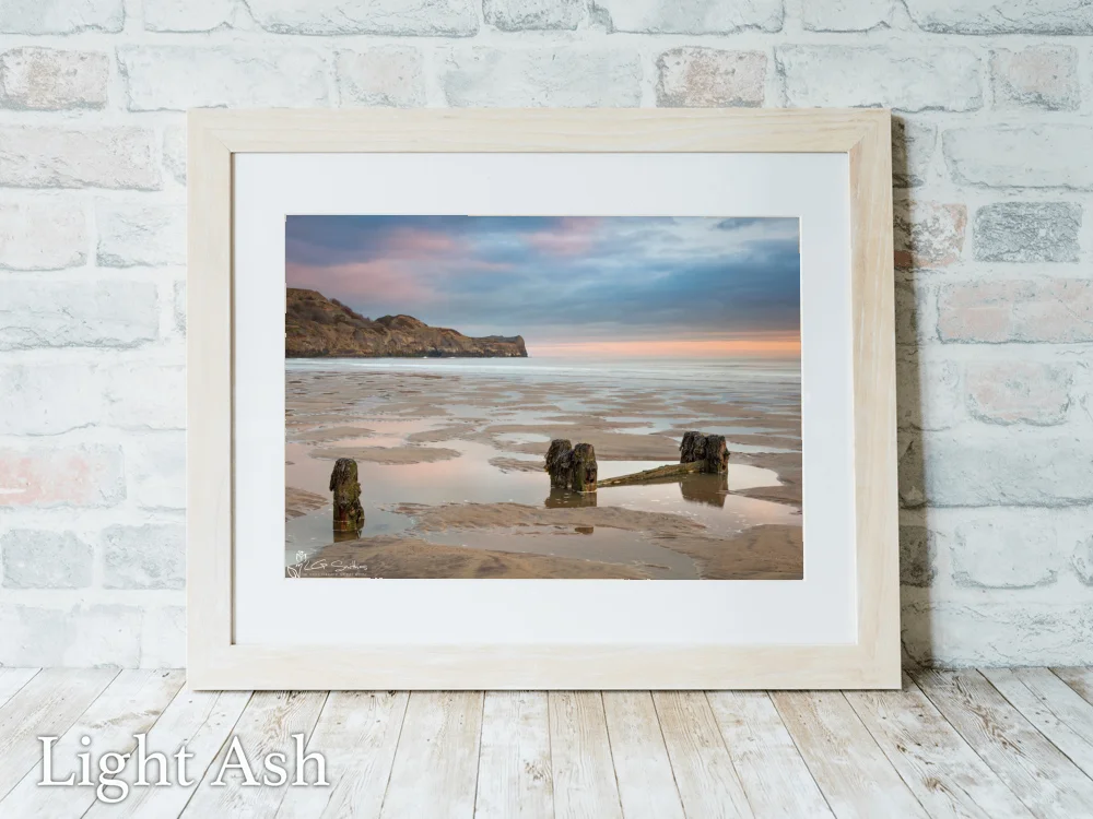 Morning At Sandsend Beach 5 Morning At Sandsend Beach - Light-Ash-Landscape-Frame