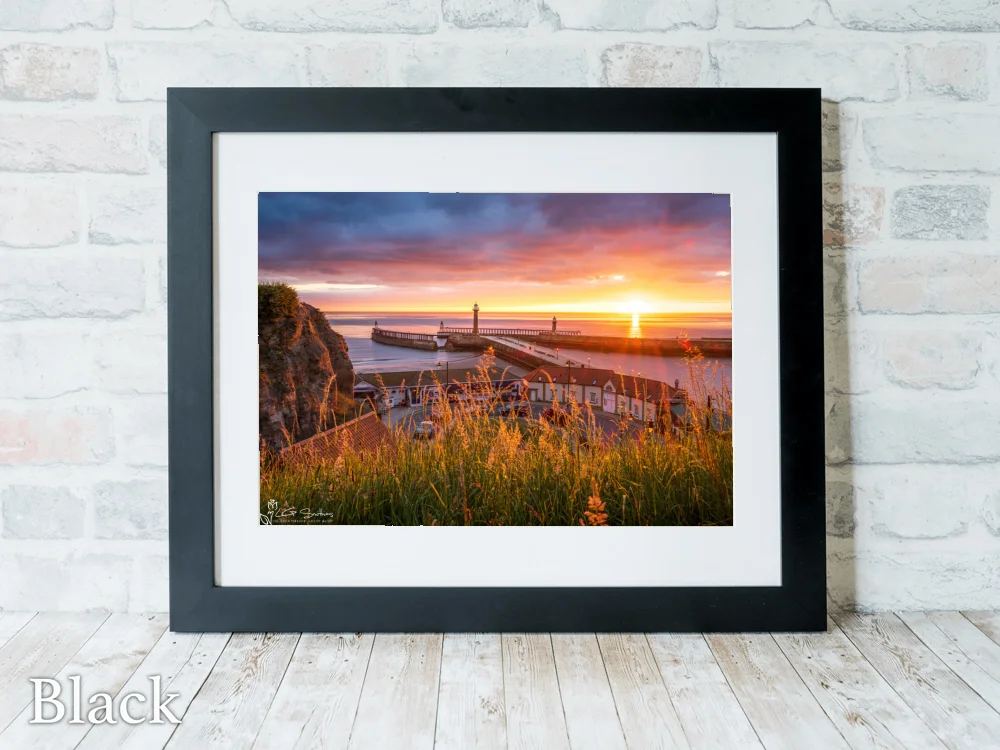 Morning Sunrise At Whitby 2022 6 Morning Sunrise At Whitby 2022 - Black-Landscape-Frame