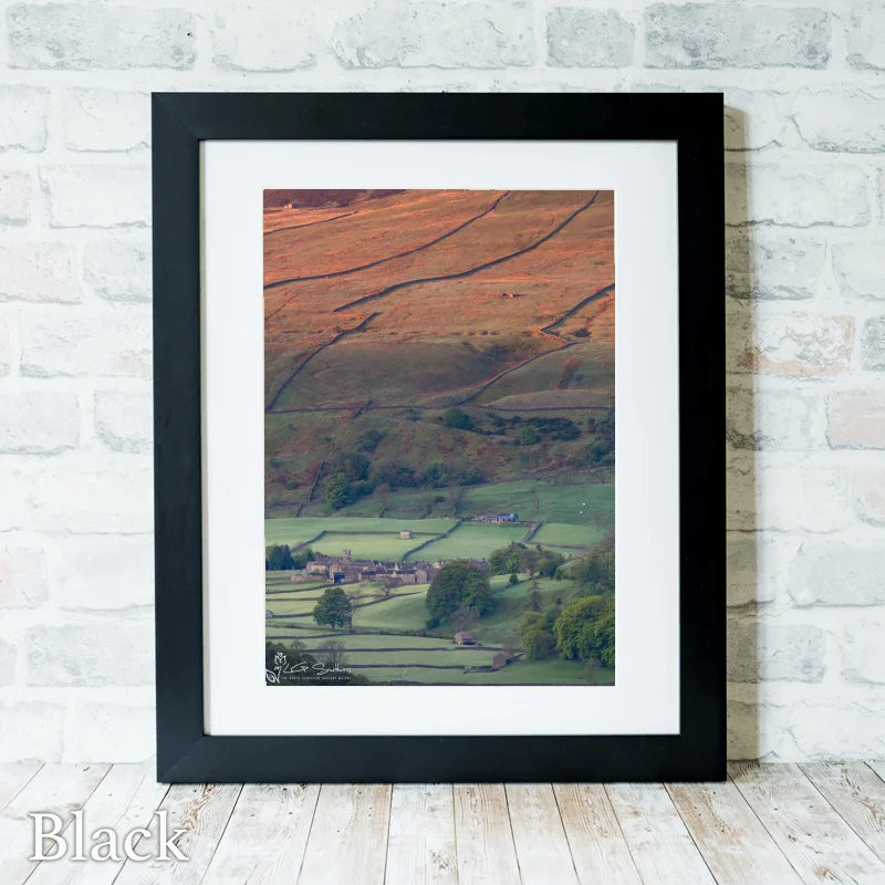 Muker Swaledale 3 Muker Swaledale - Black-Portrait-Frame