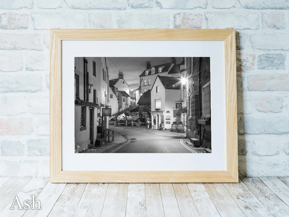 New Road Robin Hood's Bay Black and White 7 New Road Robin Hood's Bay Black and White - Ash-Landscape-Frame