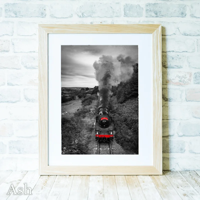 North York Moors Railway Standard Class 4 Tank 80136 Heading For Goathland Station 4 North York Moors Railway Standard Class 4 Tank 80136 Heading For Goathland Station - Ash-Portrait-Frame