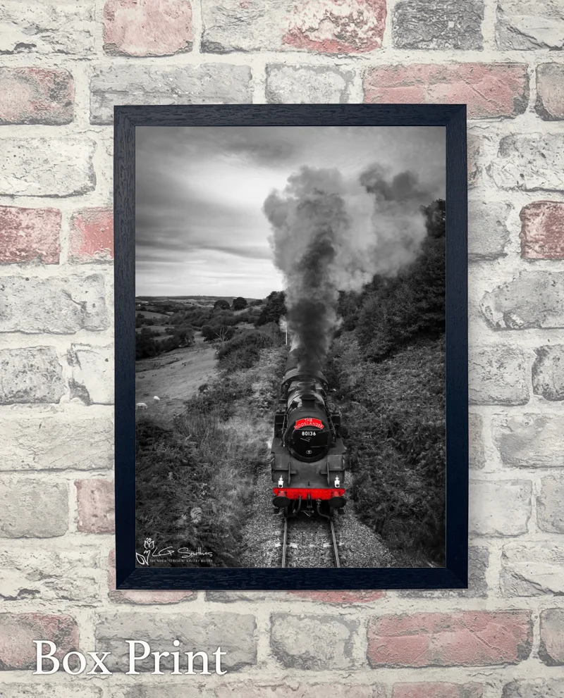 North York Moors Railway Standard Class 4 Tank 80136 Heading For Goathland Station 6 North York Moors Railway Standard Class 4 Tank 80136 Heading For Goathland Station - Box-Print-Portrait
