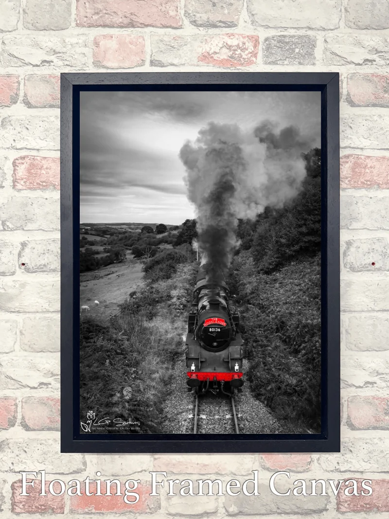 North York Moors Railway Standard Class 4 Tank 80136 Heading For Goathland Station 7 North York Moors Railway Standard Class 4 Tank 80136 Heading For Goathland Station - Float-Frame-Canvas-Portrait