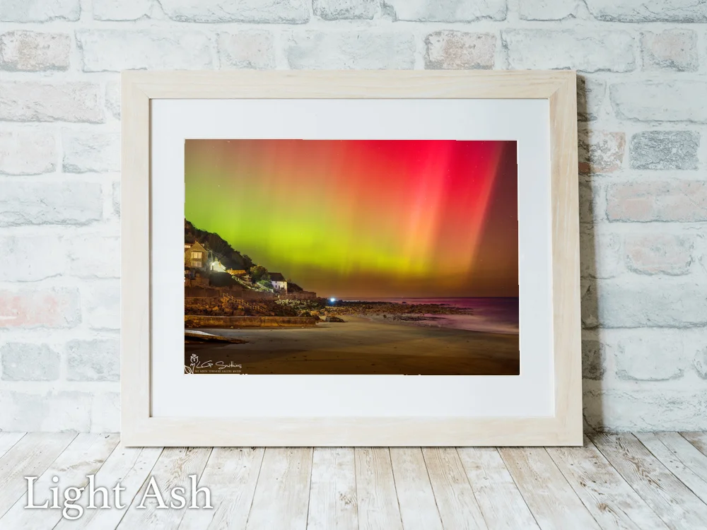 Northern Lights At Runswick Bay 5 Northern Lights At Runswick Bay - Light-Ash-Landscape-Frame