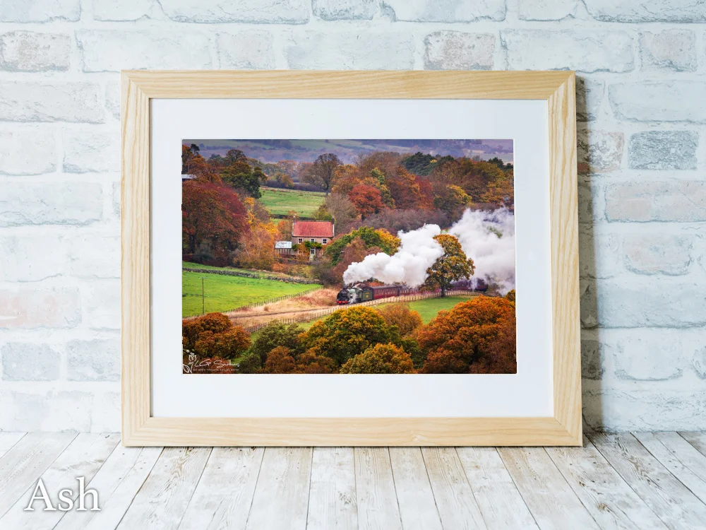 NYMR Steam Engine On An Autumn Morning 7 NYMR Steam Engine On An Autumn Morning - Ash-Landscape-Frame