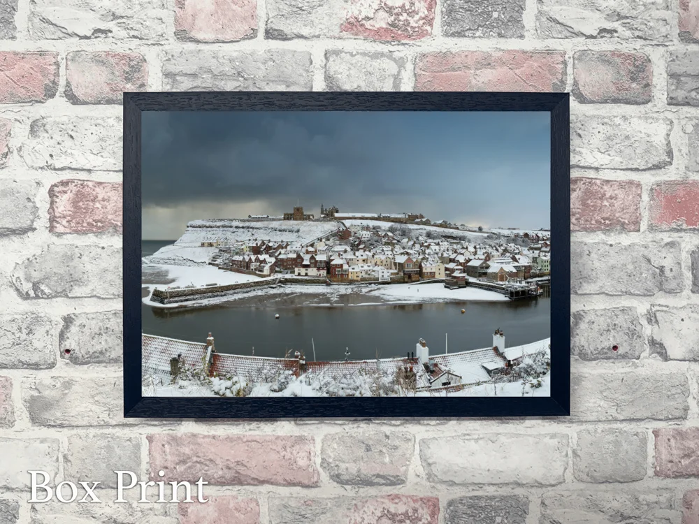Old Whitby Snow 4 Old Whitby Snow - Landscape-Box-Print