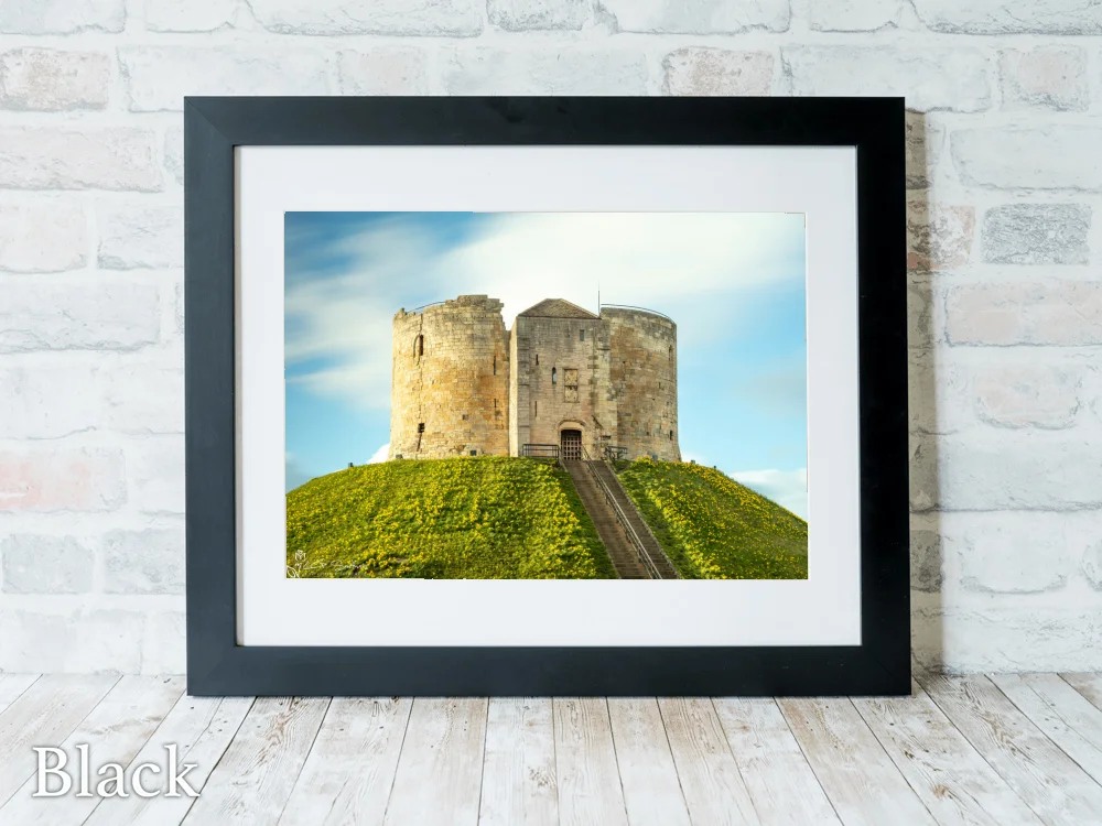 Passing Time Clifford's Tower York 6 Passing Time Clifford's Tower York - Black-Landscape-Frame