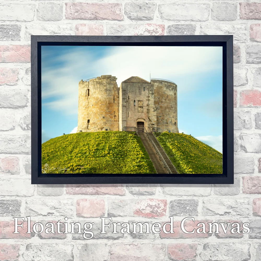 Passing Time Clifford's Tower York 3 Passing Time Clifford's Tower York - Landscape-Float-Frame-Canvas