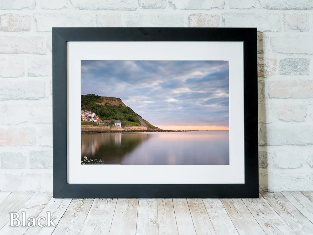Peaceful Runswick Bay 6 Peaceful Runswick Bay - Black-Landscape-Frame